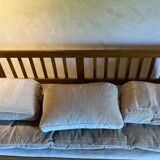 Sofa shaped boat wood and fabric