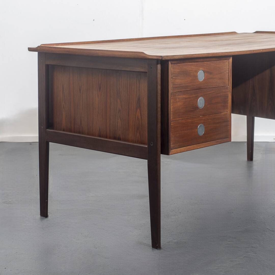 Bureau scandinave, teck, vintage, restauré