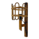 Rattan bamboo lantern wall light. 1950s-1960s
