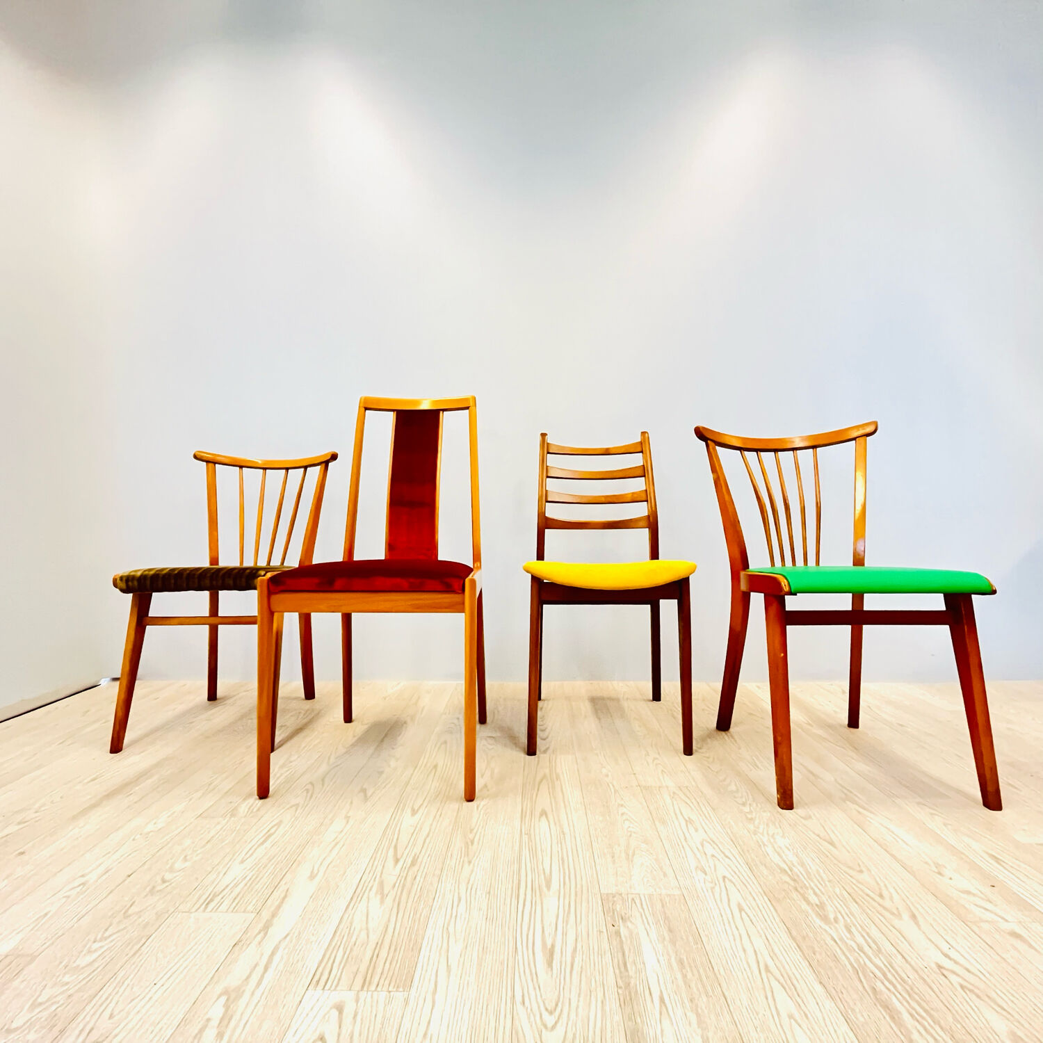 Four vintage dining chairs