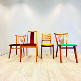 Four vintage dining chairs