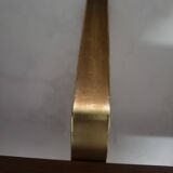 Scandinavian design coat hook in teak and gold aluminum