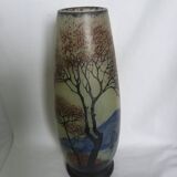 Vase au décor peint signé Jem Joseph Mure