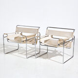 Pair of chairs model b3 Wassily by Marcel Breuer