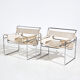 Pair of chairs model b3 Wassily by Marcel Breuer