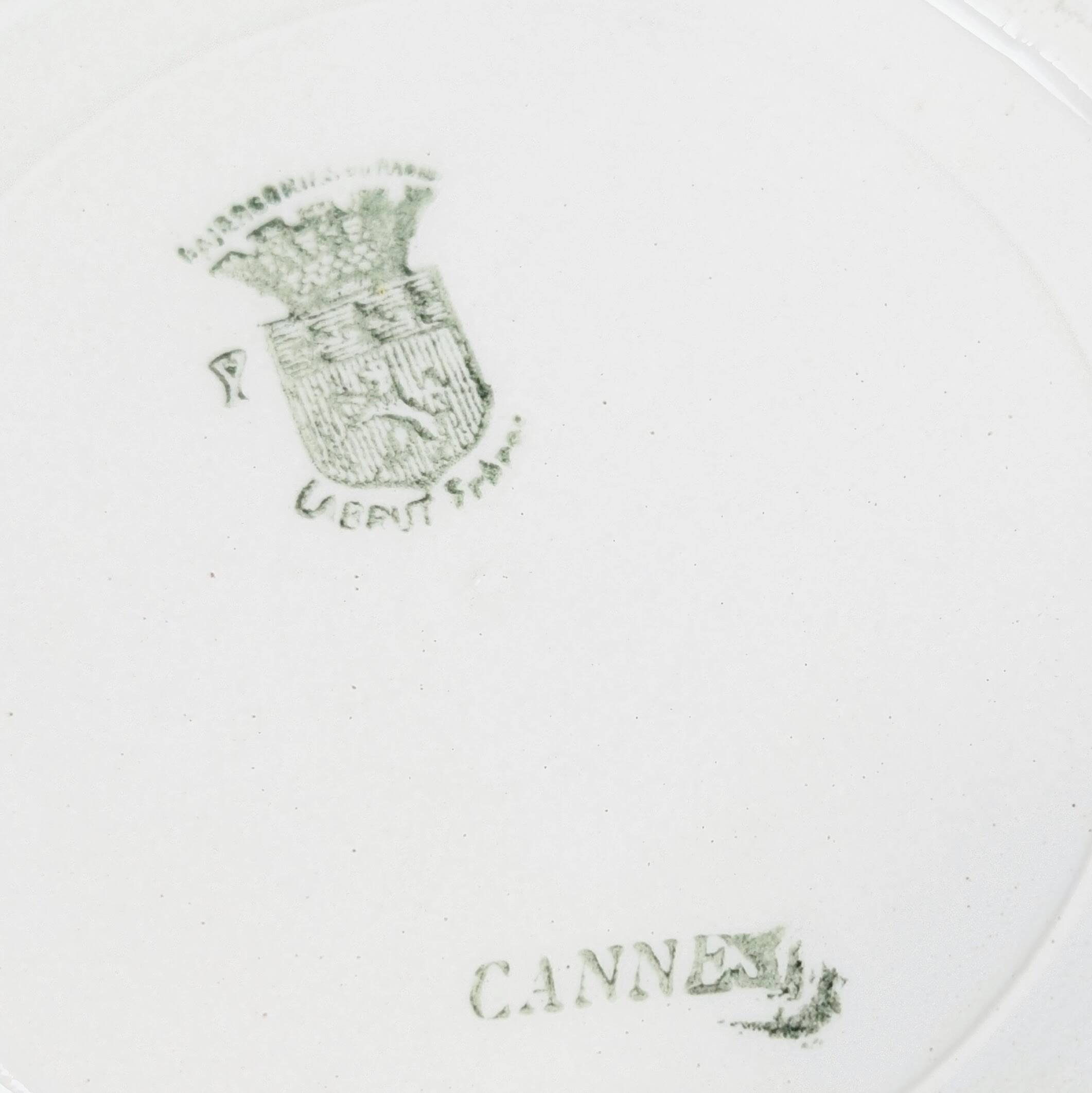 Shallow round dish digoin sarreguemines - model "cannes"