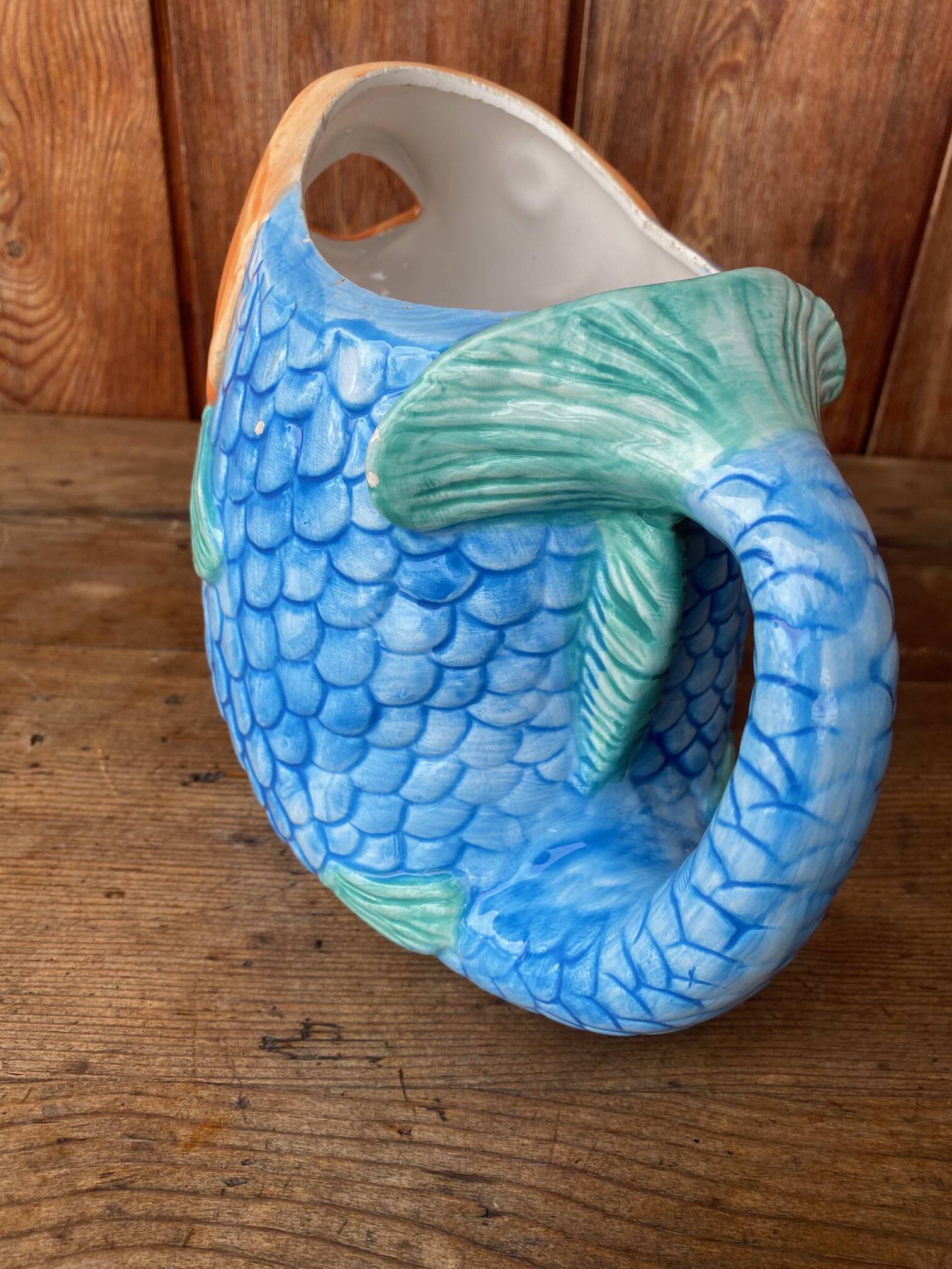 Zoomorphic fish jug.