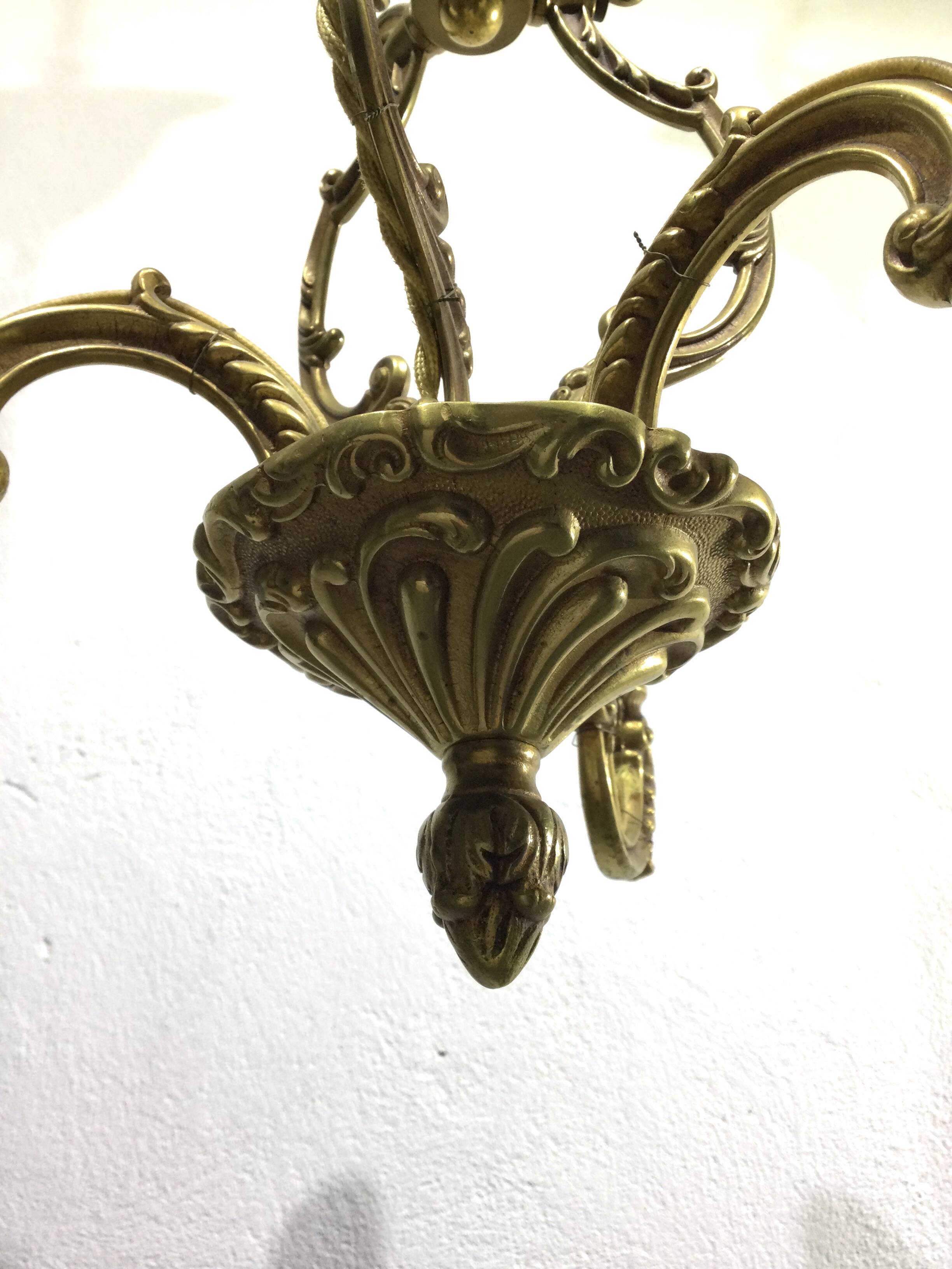 3-light cage chandelier