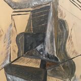 Old 20th century cubist painting