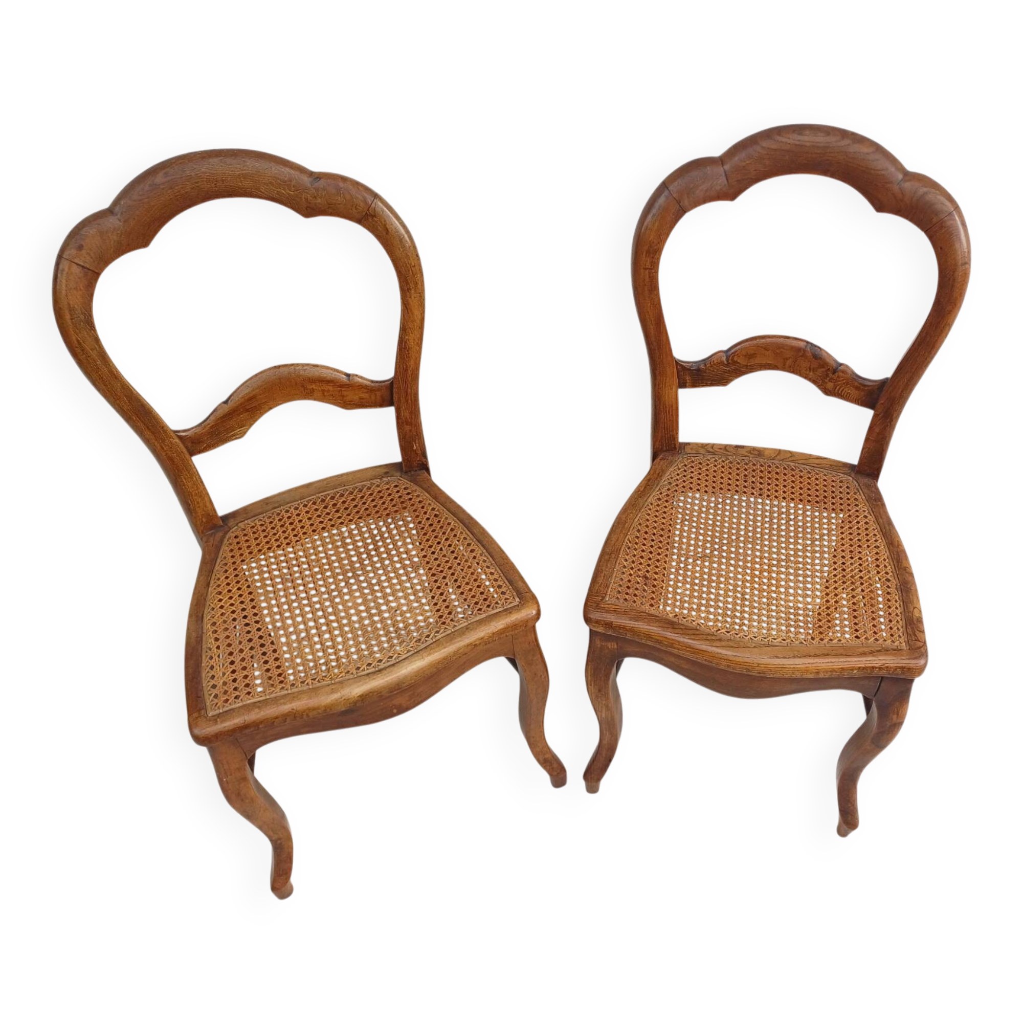 Set of 2 cane chairs