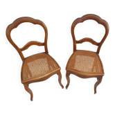 Set of 2 cane chairs