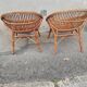 Paire de fauteuils vintage rotin
