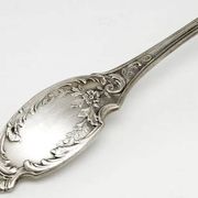 Borówka ladle, Art Nouveau / Art Deco, silver-plated brass, Norblin, Poland, 1920s