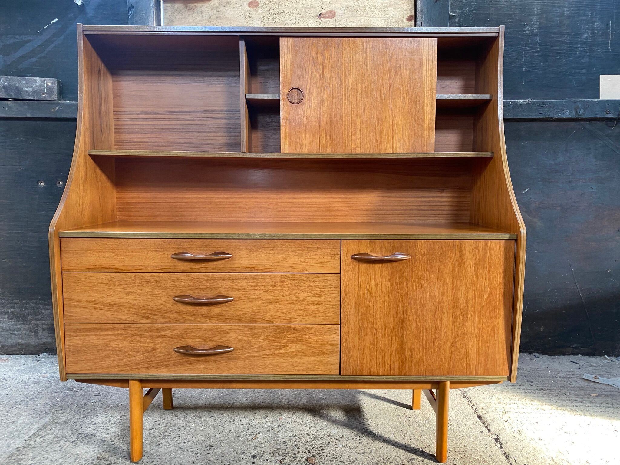Vintage 1960s Avalon Teak Sideboard - Highboard - Drink Cabinet - Mid-century