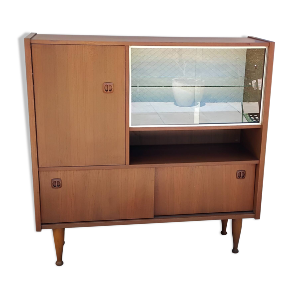 Meuble vitrine salle vintage scandinave teck