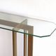 Modernist brass and glass console table & mirror. 1970s