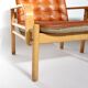 Fauteuils en cuir capitonné années 70