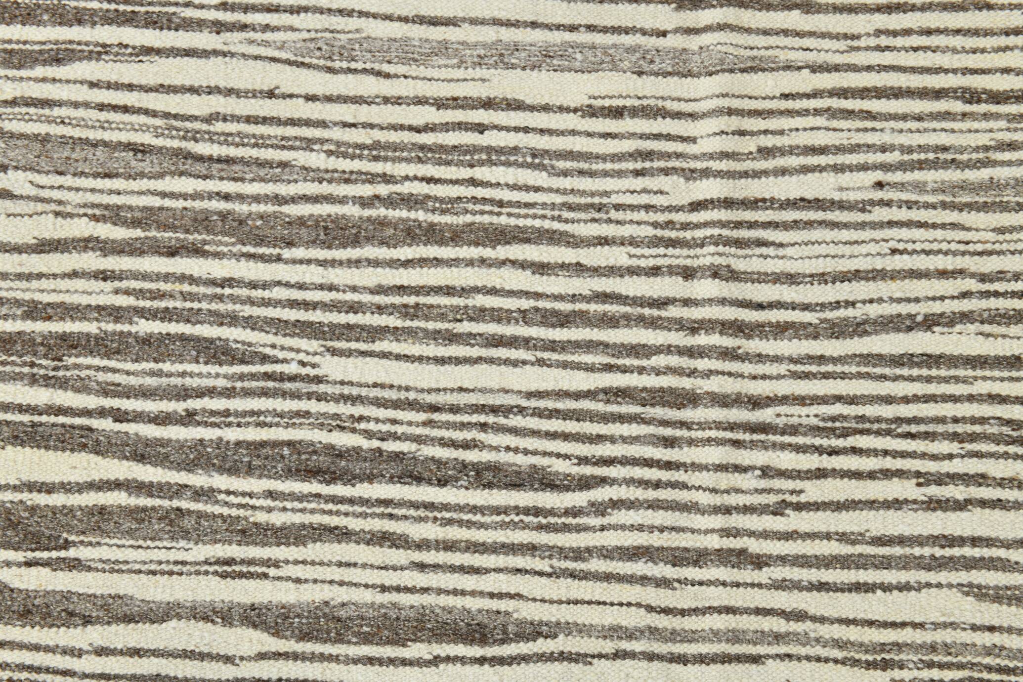 8x10 Brown & Beige Modern Wool Turkish Rug, 238x324Cm SK 34372