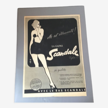 Vintage advertising to frame scandal