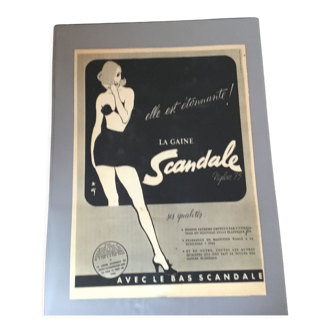 Vintage advertising to frame scandal