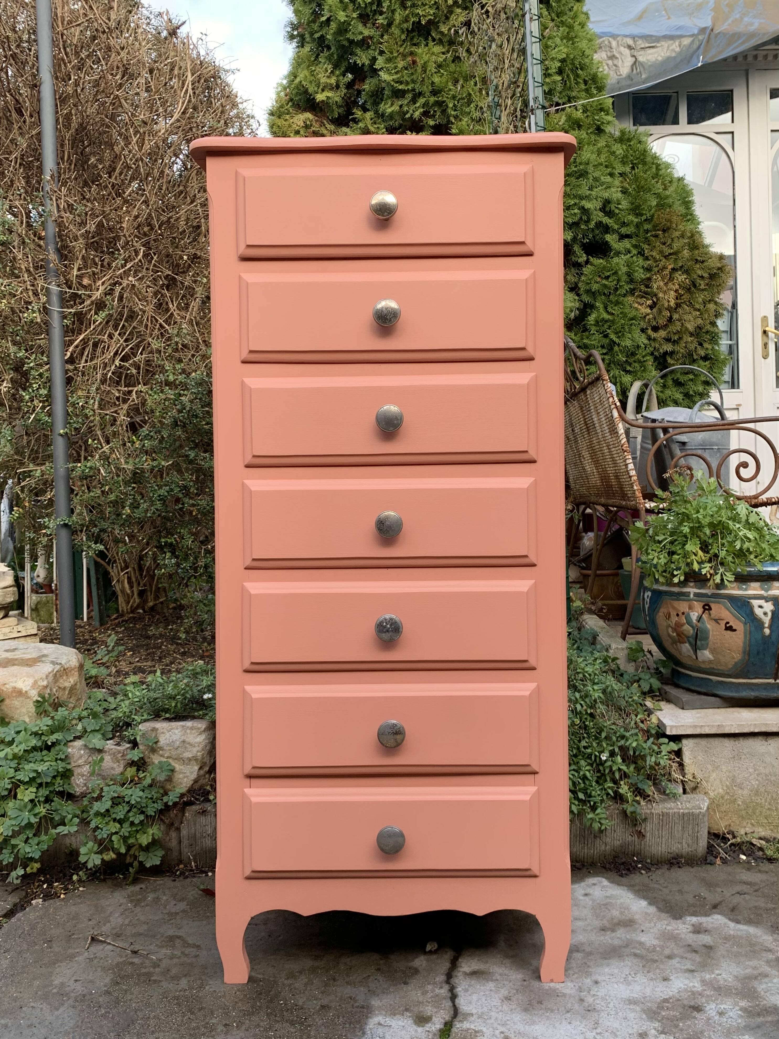 Vintage coral pink weekly planner H120