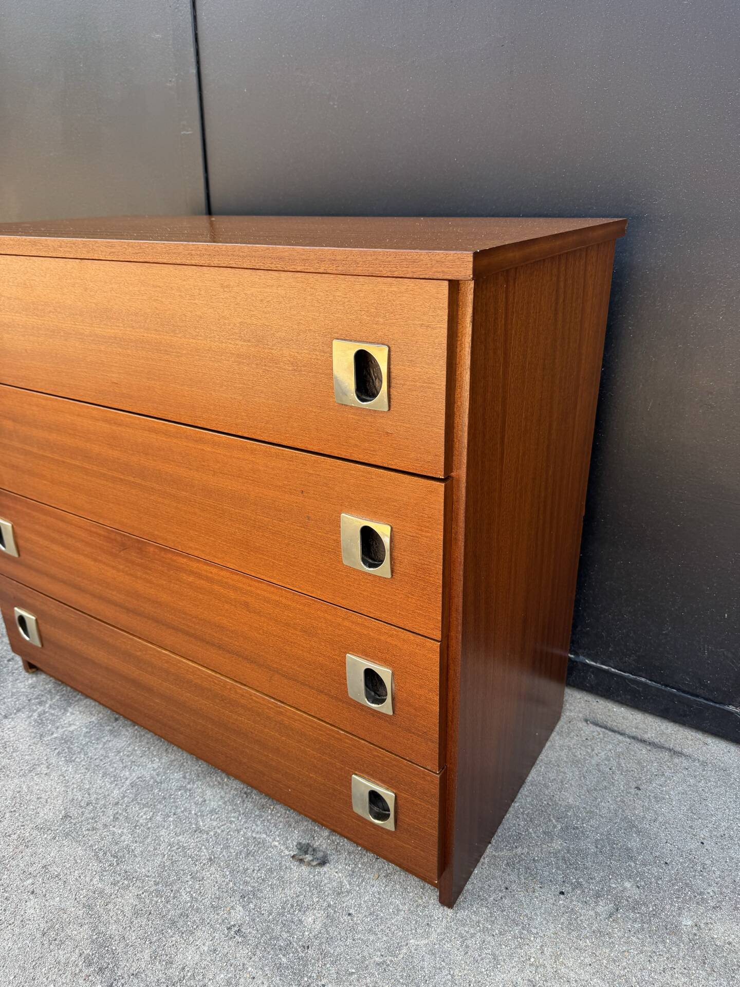 1960s teak Scandinavian style chest of drawers