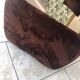Table de nuit / table basse en velours chocolat et miroir teinté Vintage