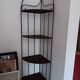 Meuble d angle en fer avec etageres