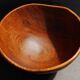 Vintage brutalist decorative wooden salad bowl 30 cm