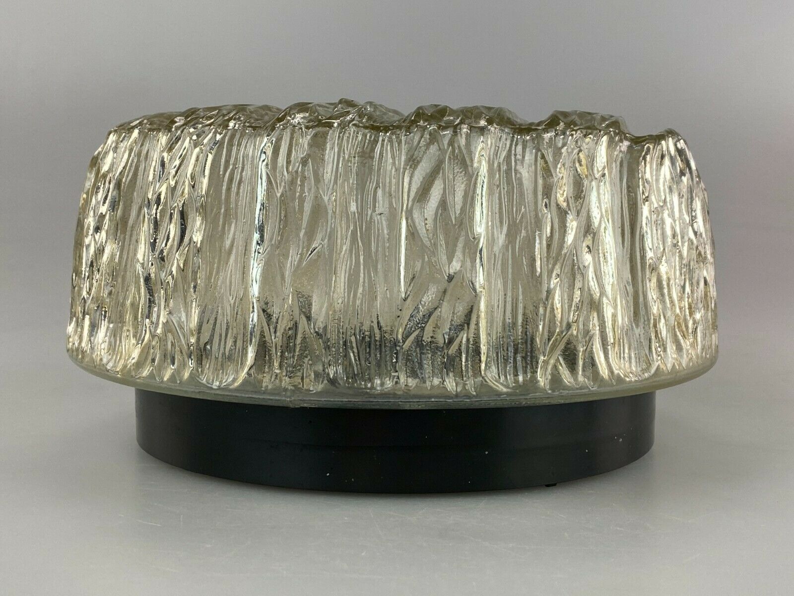 60s 70s Lamp Plafoniere Flush Mount Glass Space Age Design 70s