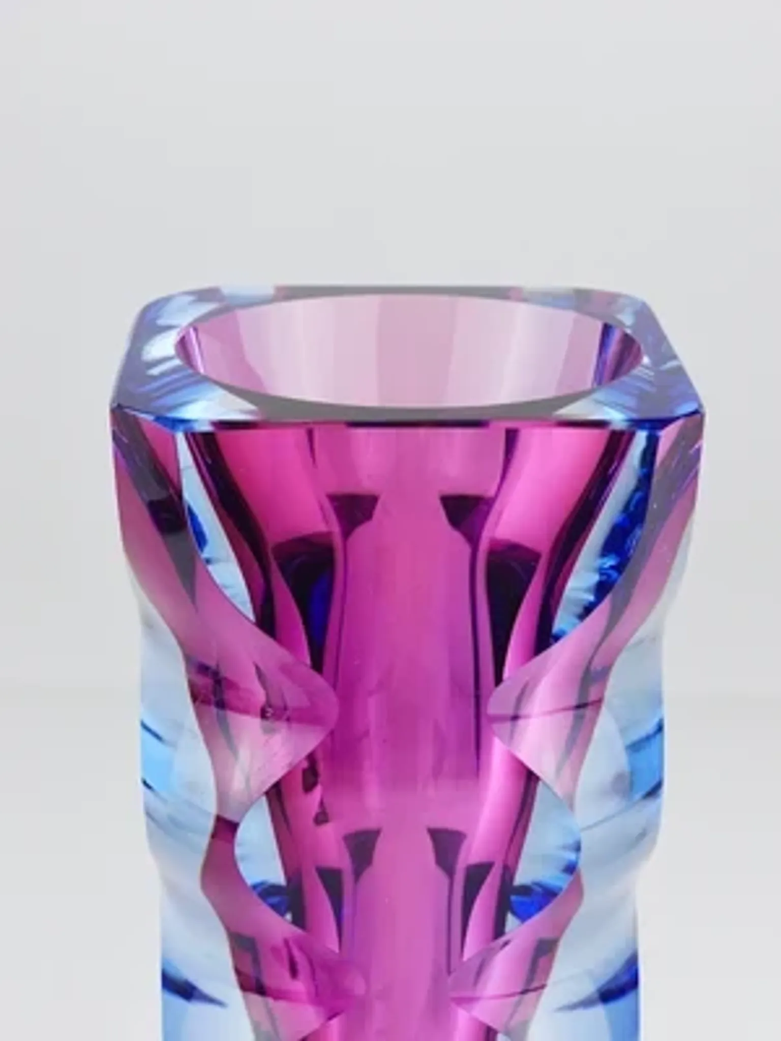 Oldrich Lipsky art glass studio vase, Atelier Exbor, Czechoslovakia, 1960s