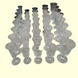 Set of 40 La Rochère Amitier crystal glasses from the 19th century + 8 replacements