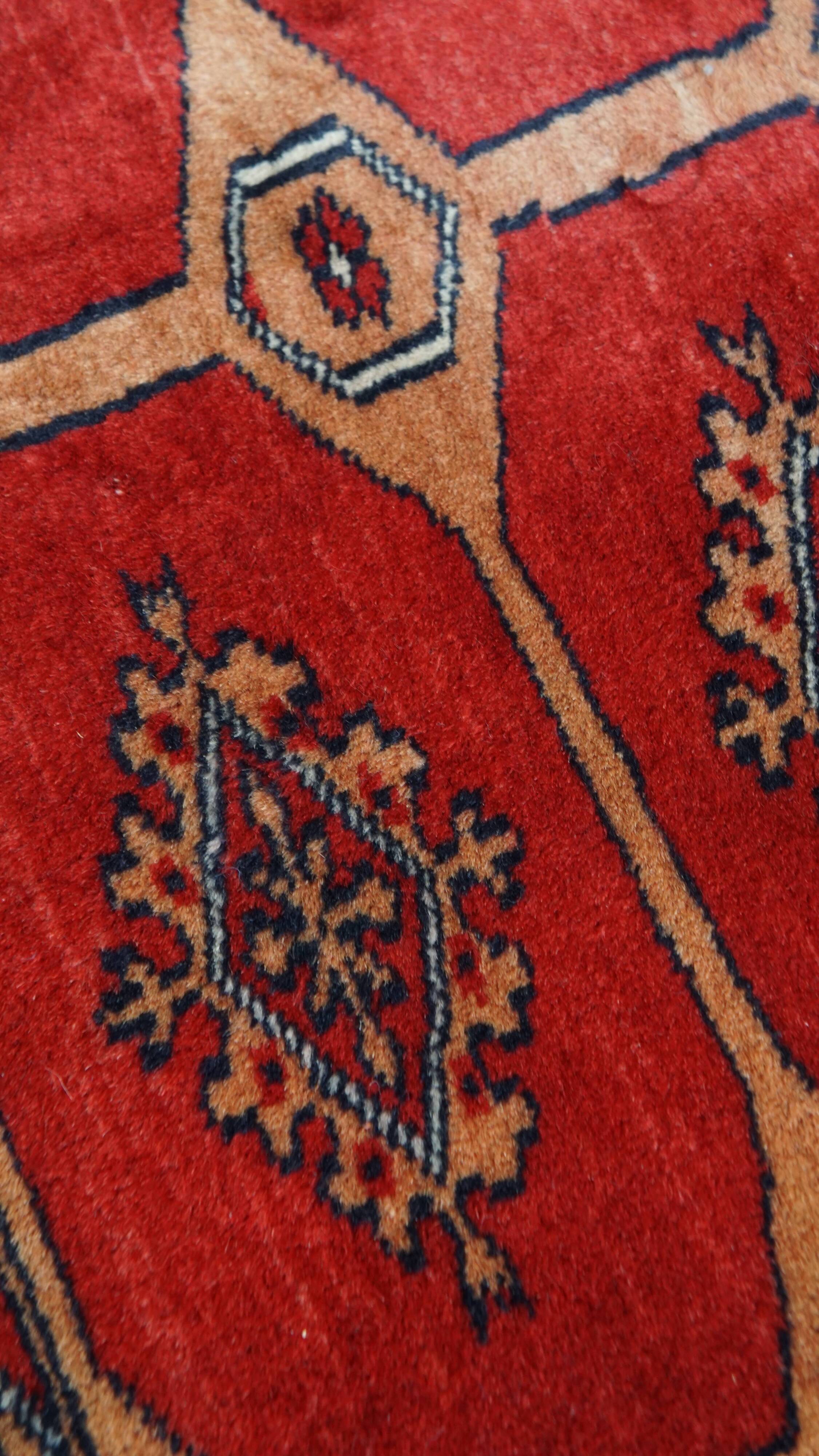 Hand-Knotted Square Rug – 63x61 cm