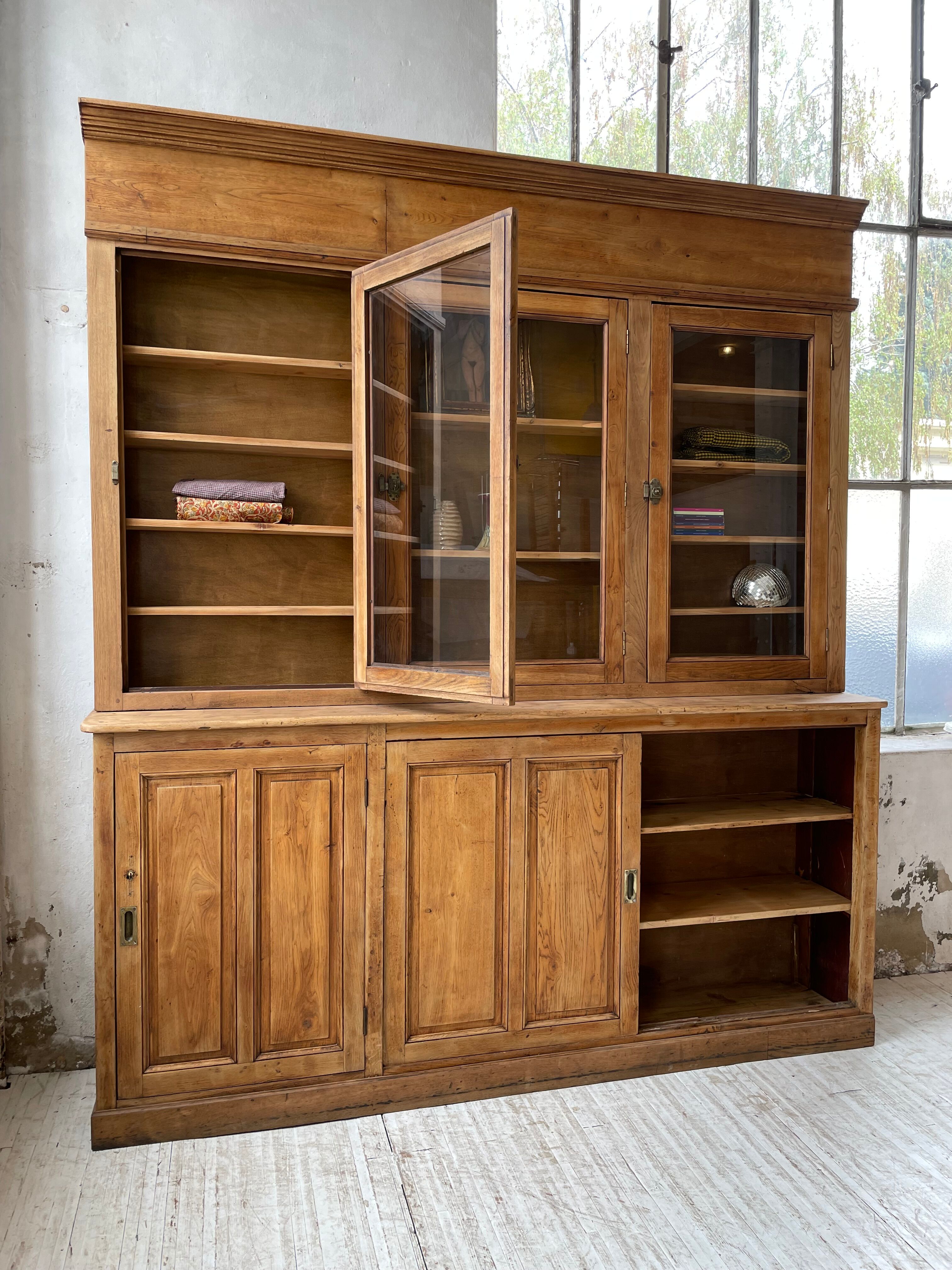 Oak showcase bookcase