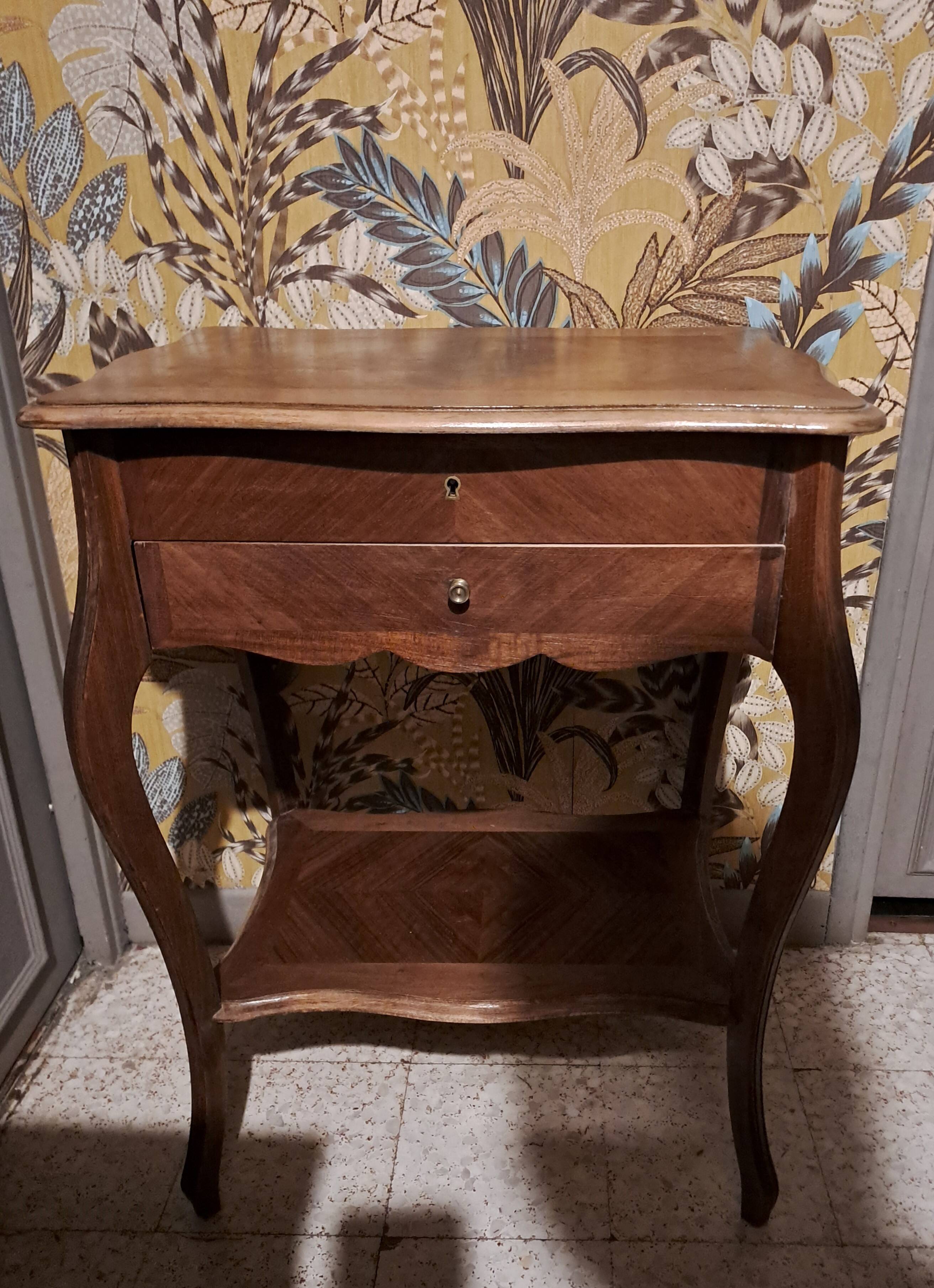 Side desk, Creative leisure table in varnished blond wood 1920