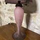 Mushroom lamp Le Verre Français in pink marbled glass