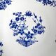 St Amand round hollow dish in blue earthenware
