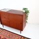 Commode vintage style années 60-70, motif teck, style rétro.