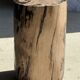 Brown and black petrified wood side table H35 D27 - 3333