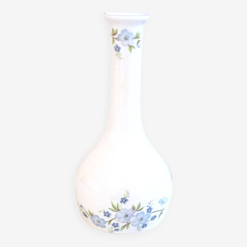 Fine porcelain soliflore vase with floral decoration England Staffordshire
