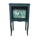 Bedside table/ blue oil redesigned console