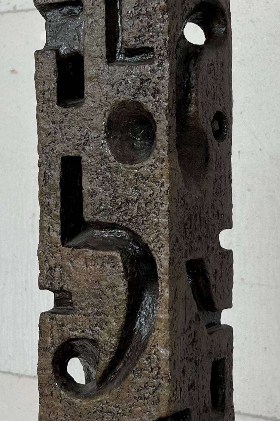 Large Brutalist Ceramic Sculpture – Abstract Totem Form, c. 1960s–70s