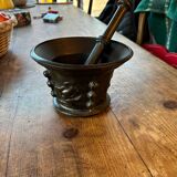 Ancient bronze mortar and pestle