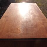 Commode 3 tiroirs noyer et laiton