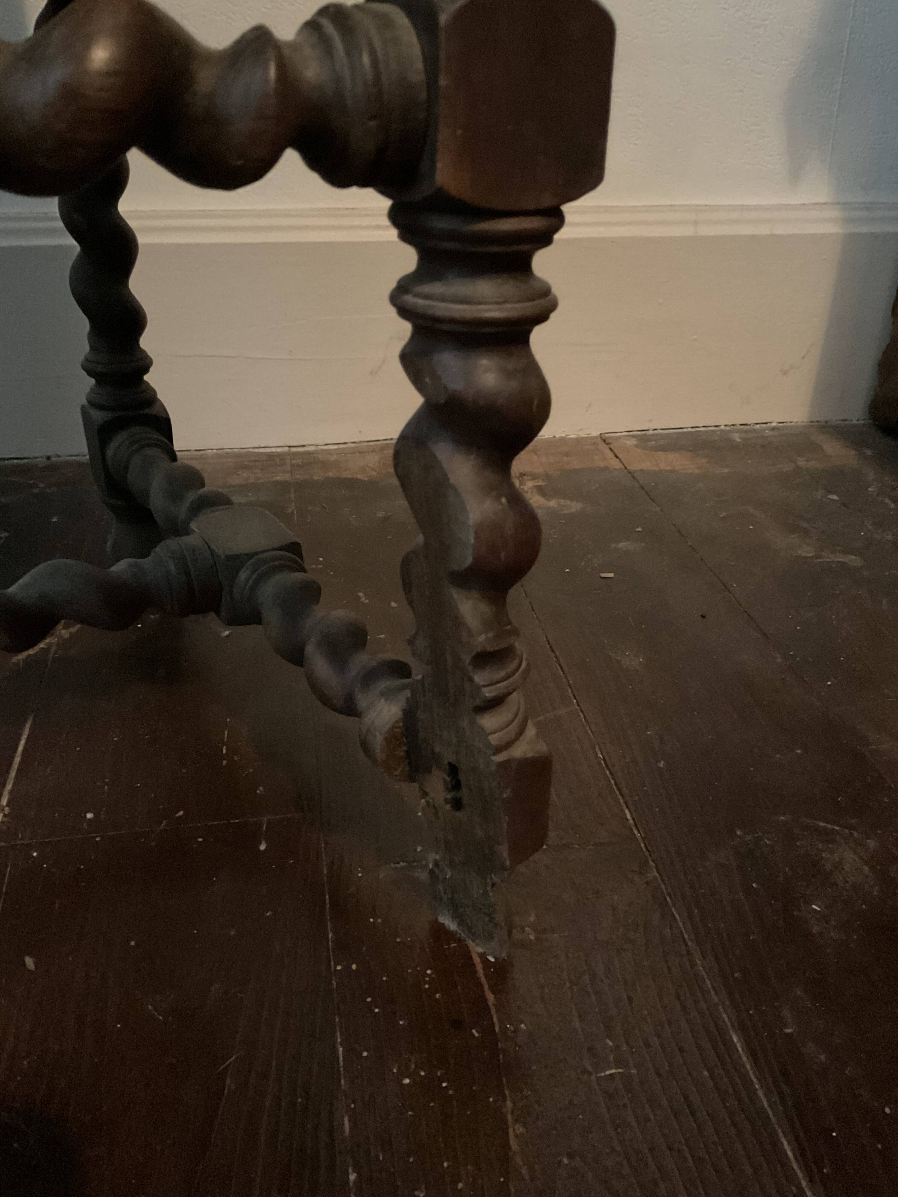 Pair of Louis XIII style oak chairs