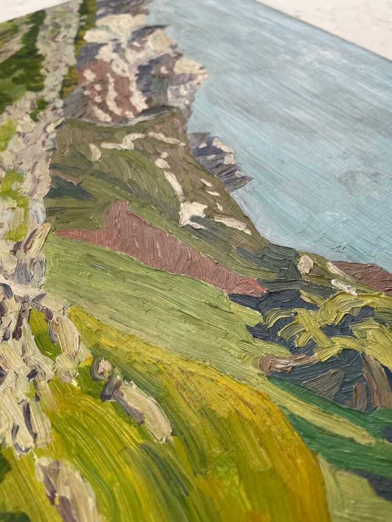 Oil painting landscape mountain 1935