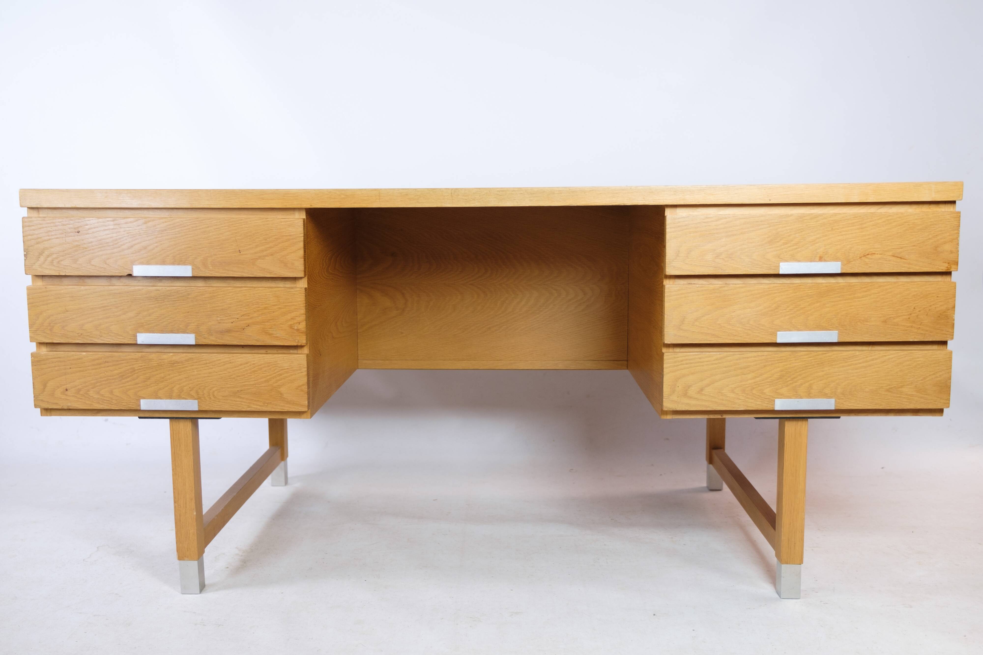 Oak Desk Model EP-401 By Kai Kristiansen & Eigil Pedersen From 1960s