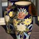 Paire de vases Dien Thao bleu cobalt, 20ème siècle