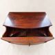 Flame mahogany drop-leaf writing desk, English style.