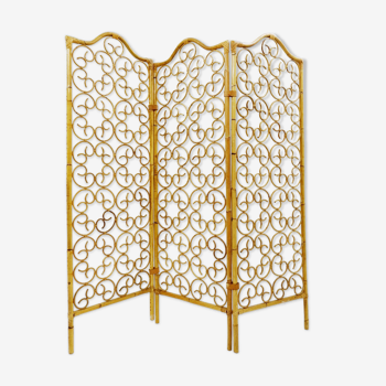 Mid Century Modern Bamboo Folding Screen